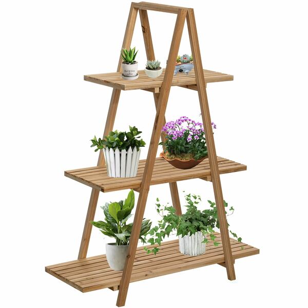 Vintiquewise Wooden 3 Tier Shelf with Rustic Design, Vintage-Inspired Home Decor, Wall-Mounted Display Unit QI004597